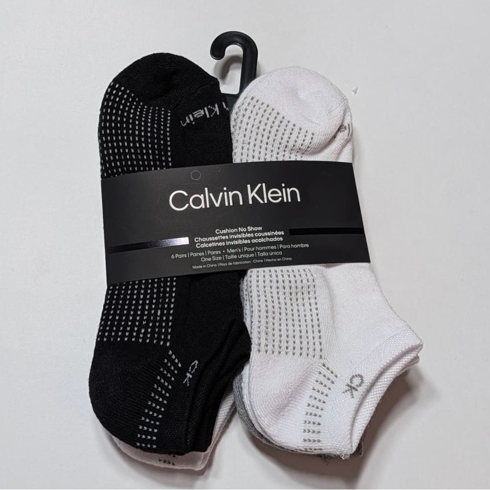Calvin Klein Cushioned no-show Socks
6-Pack
White/Black/Gray